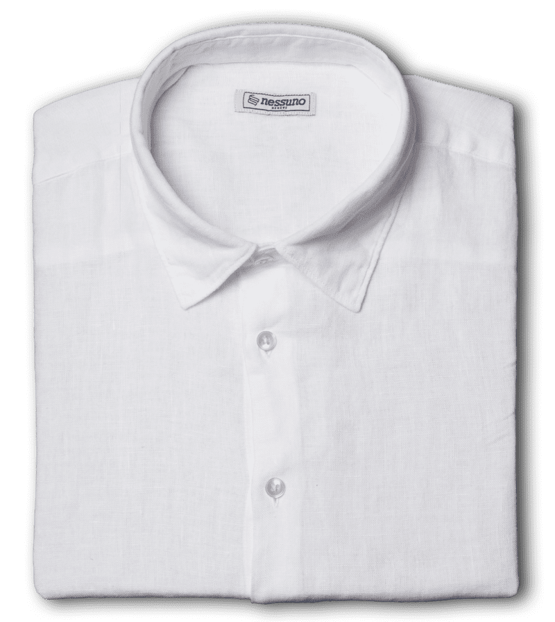 chemise en lin sans poche white
